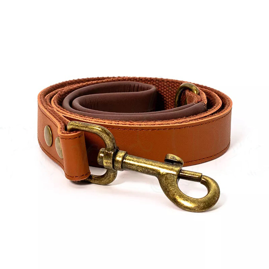 Genuine Leather Airtag Dog Collar and Leash Set - Image 3