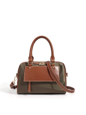 Leather Women Light Boston Handbag