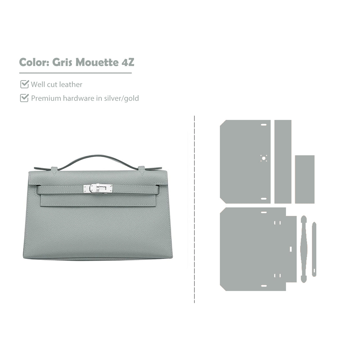 G8activist® Full Grain Leather Inspired Kelli Clutch - Advanced DIY Kits - Image 15