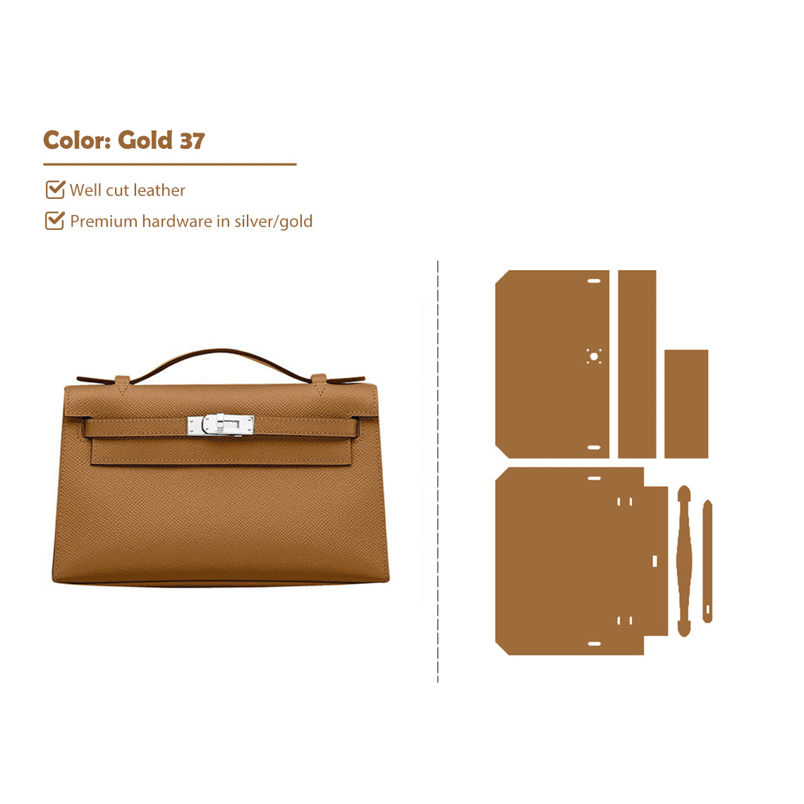 G8activist® Full Grain Leather Inspired Kelli Clutch - Advanced DIY Kits - Image 19