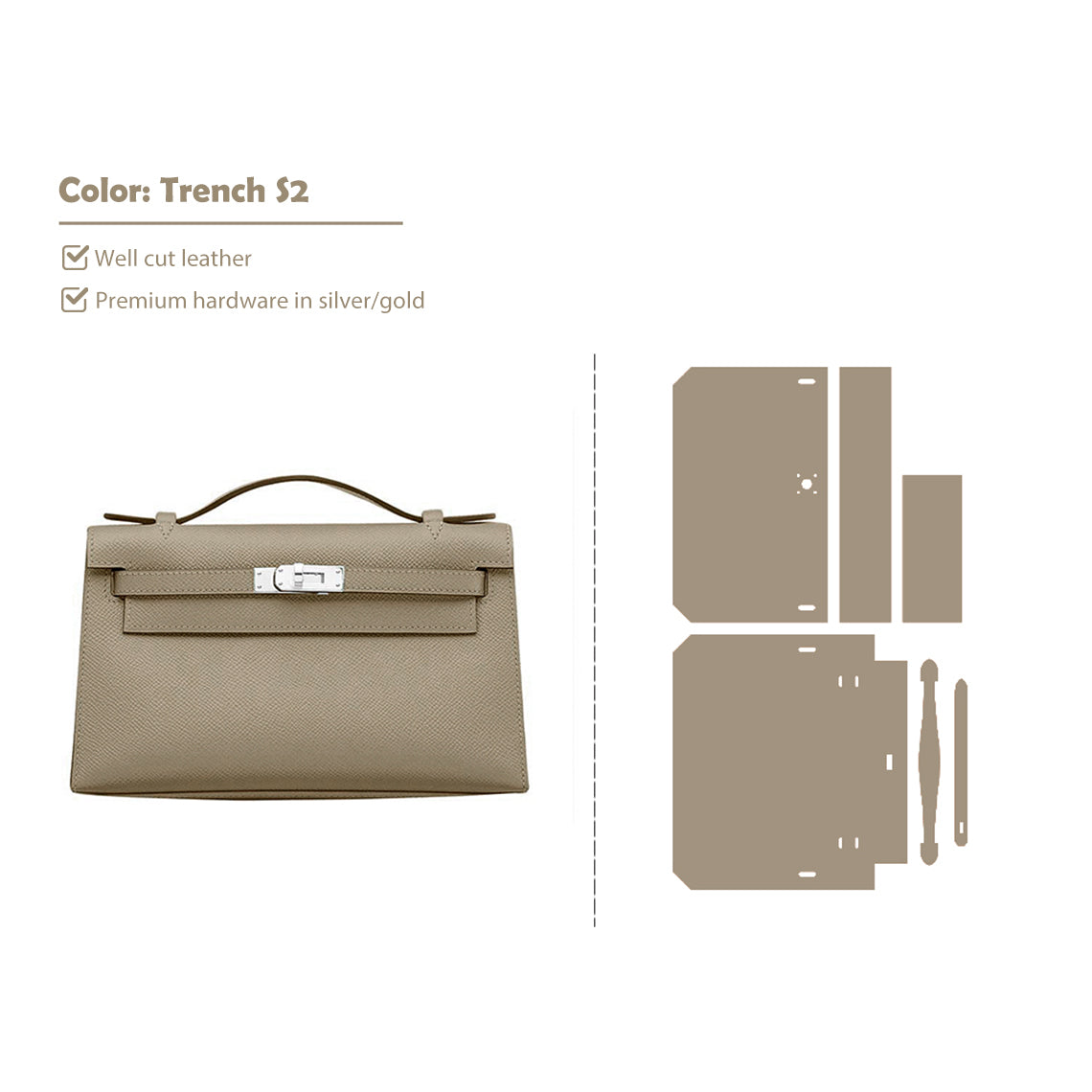 G8activist® Full Grain Leather Inspired Kelli Clutch - Advanced DIY Kits - Image 20