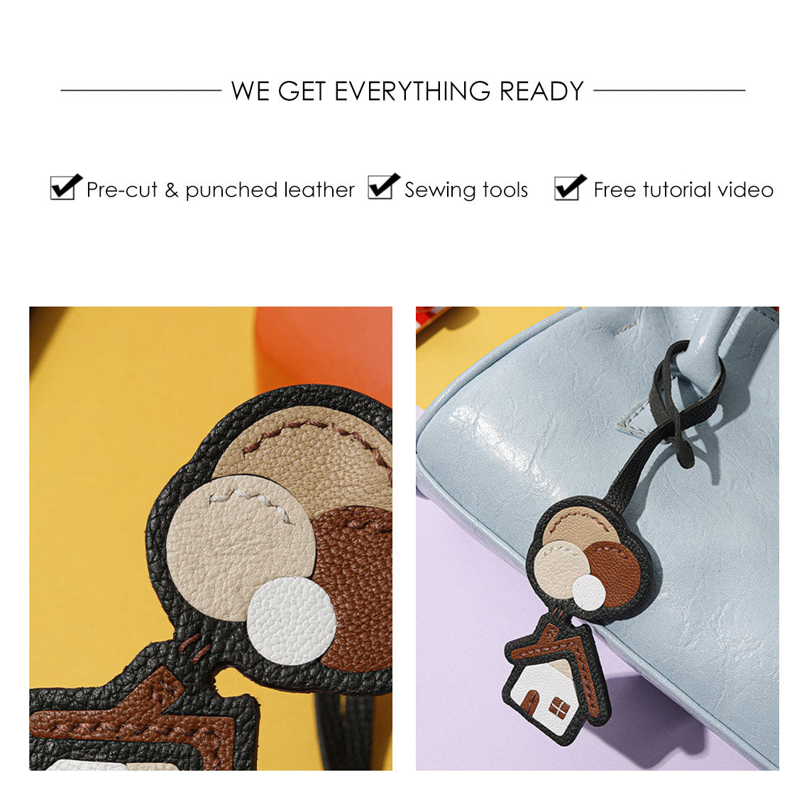 G8activist® Leather Dream House Charm Keychain DIY Kits - Image 5