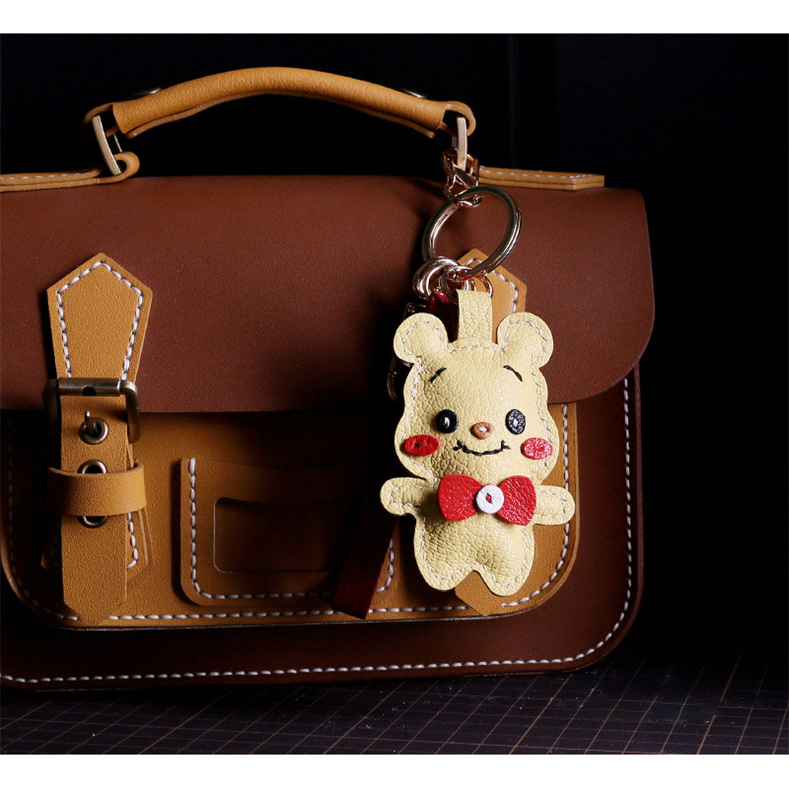 G8activist® Sheep Leather Cute Bear Keychain DIY Kit - Image 6