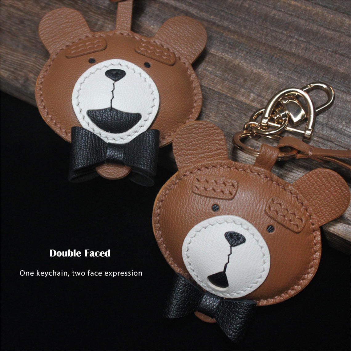G8activist® Leather Double Faced Ted Keychain DIY Kits - Image 3