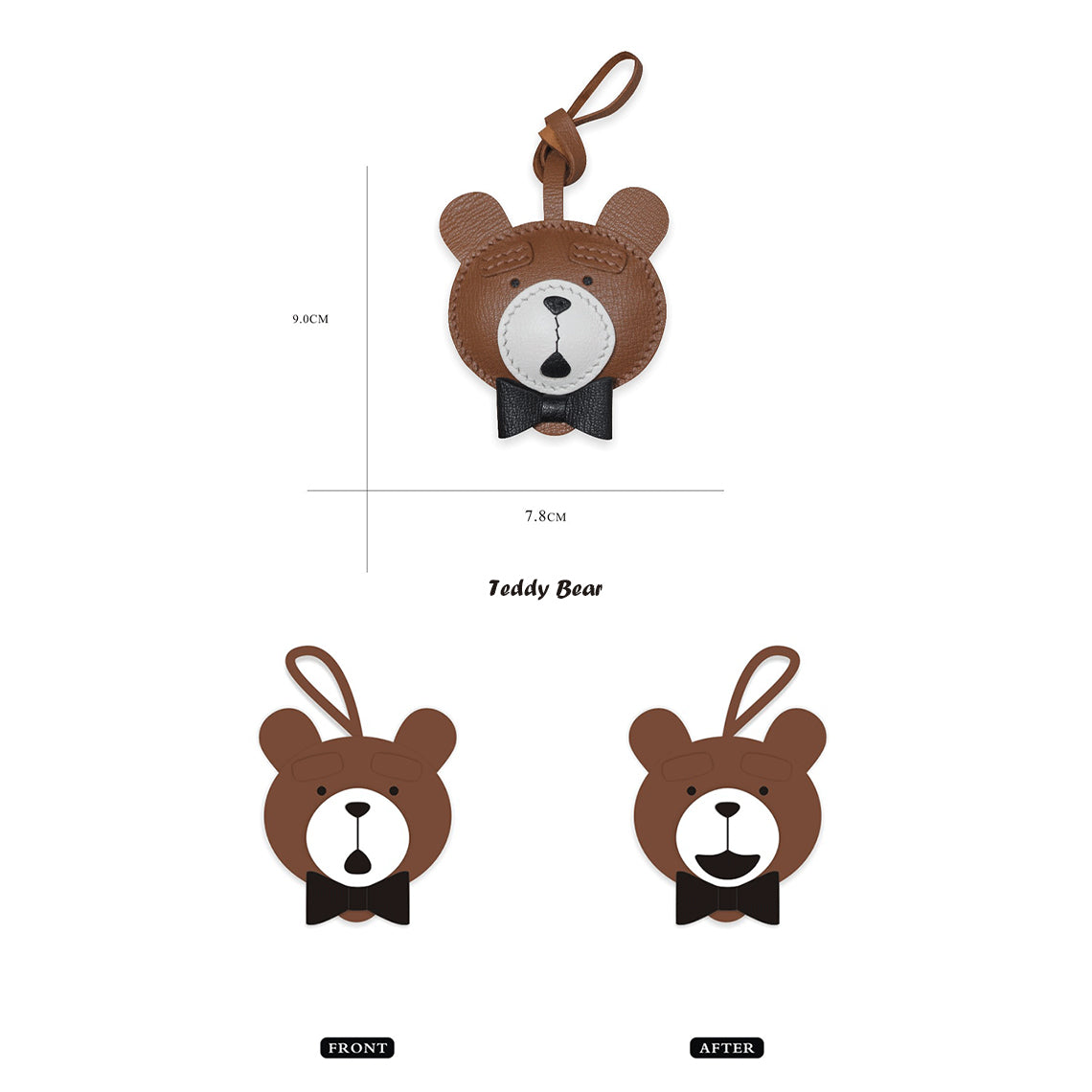 G8activist® Leather Double Faced Ted Keychain DIY Kits - Image 4