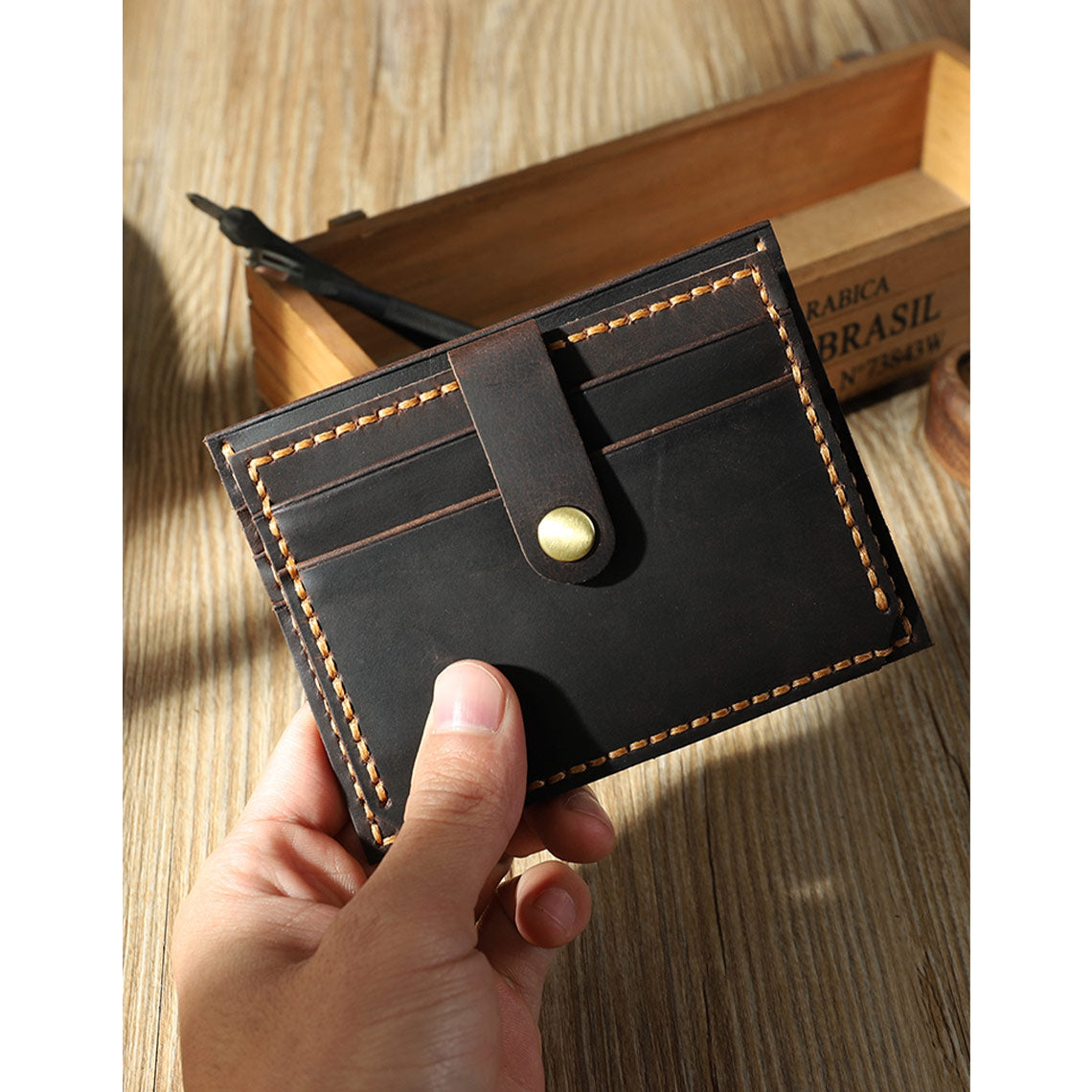 G8activist® Crazy Horse Leather Double Card Holder DIY Kits - Image 6