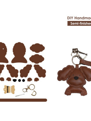 G8activist® Sheep Leather Flap Ears Dog Keychain DIY Kits