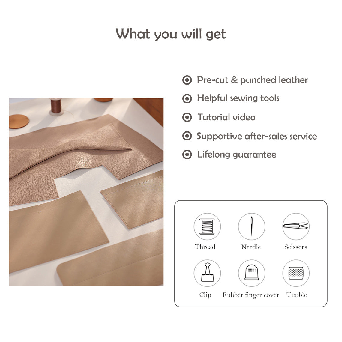 G8activist® Top Grain Leather Cloud Bag DIY Kits - Image 5