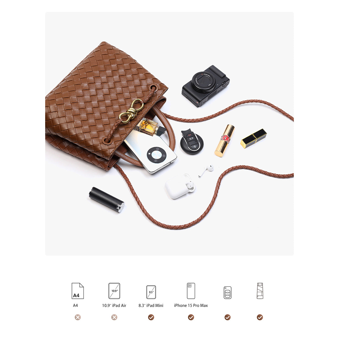 G8activist® Leather Small Intrecciato Tote DIY Kits - Image 4