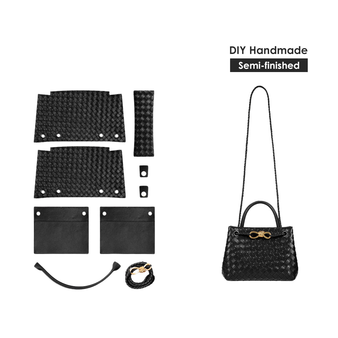 G8activist® Leather Small Intrecciato Tote DIY Kits