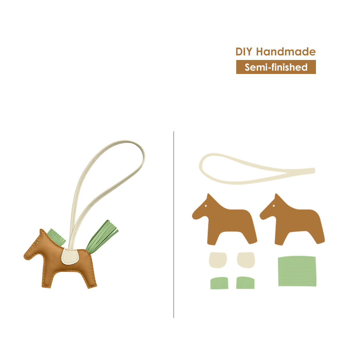 G8activist® Sheep Leather Color Horse Purse Charm DIY Kit