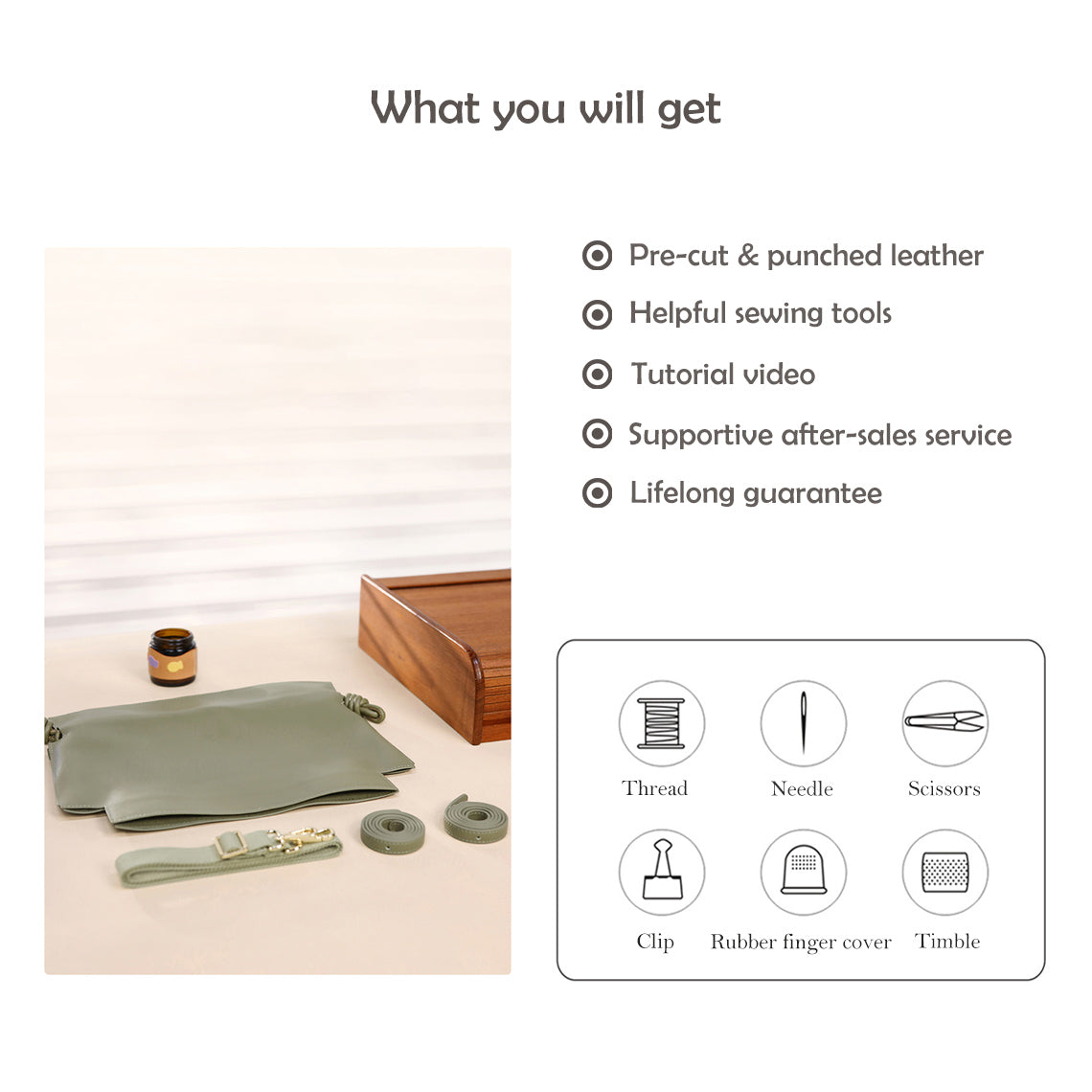 G8activist® Leather Drawstring Bucket Bag DIY Kits - Image 8