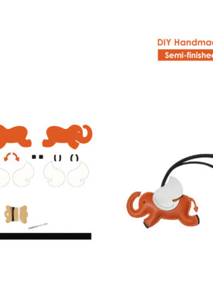 Diggsw® Sheep Leather Elephant Charm DIY Kits
