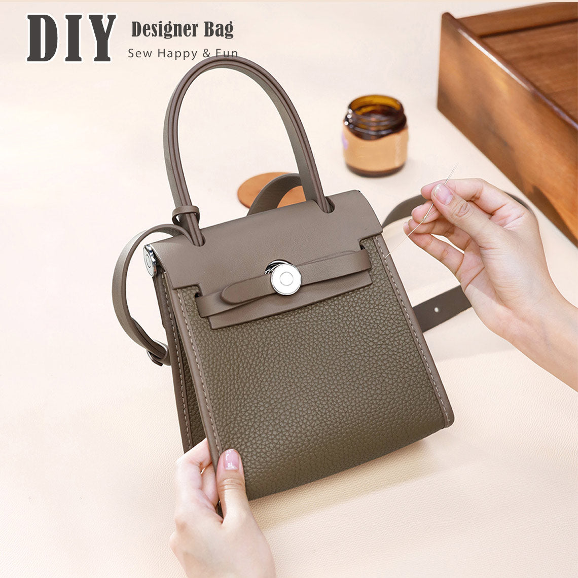 G8activist® Top Grain Leather Inspired Mini Herbag DIY Kits - Image 2
