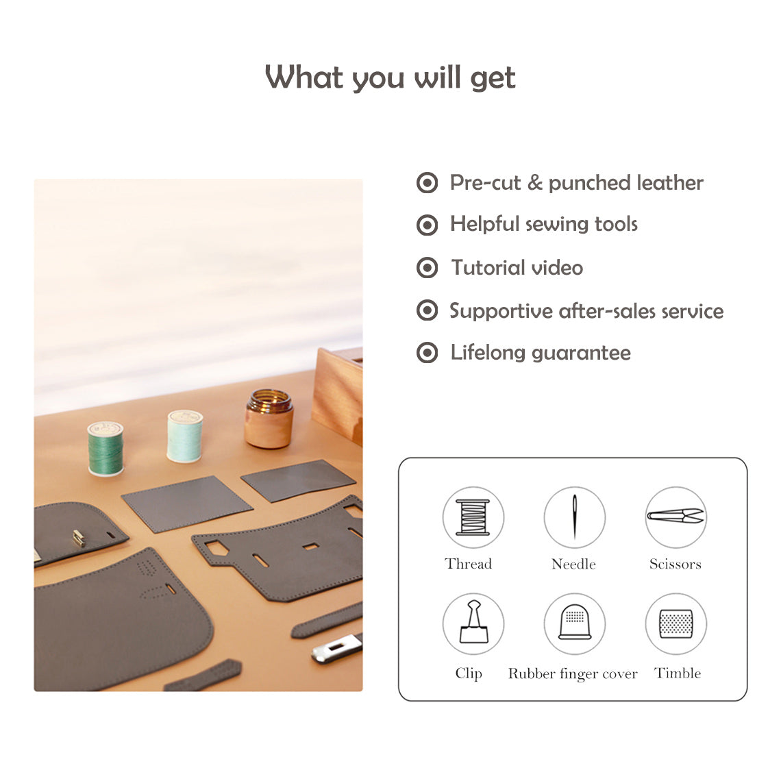 G8activist® Top Grain Leather Mini Jypsiere Bag DIY Kits - Image 5