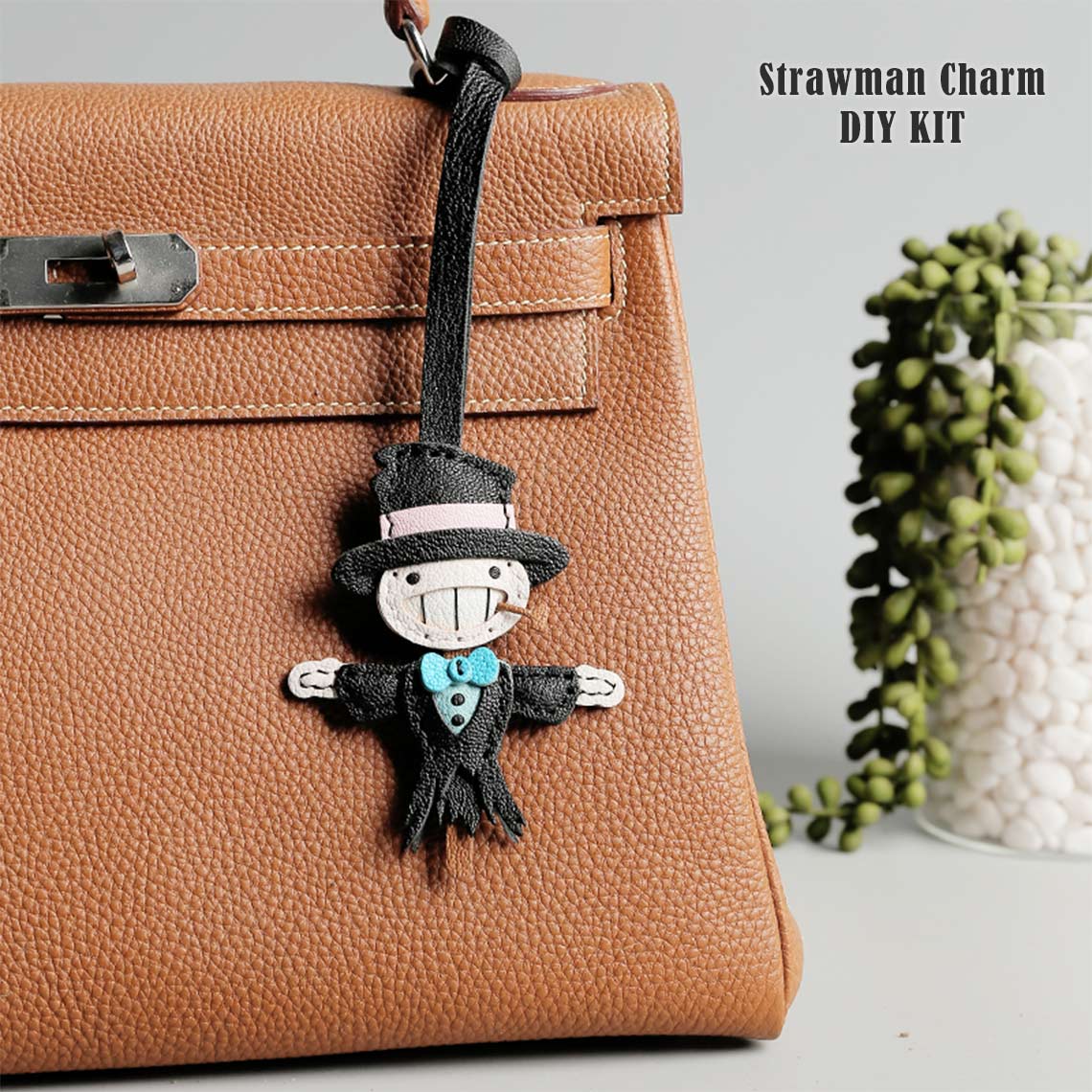 G8activist® Leather Strawman Keychain Charm DIY Kits