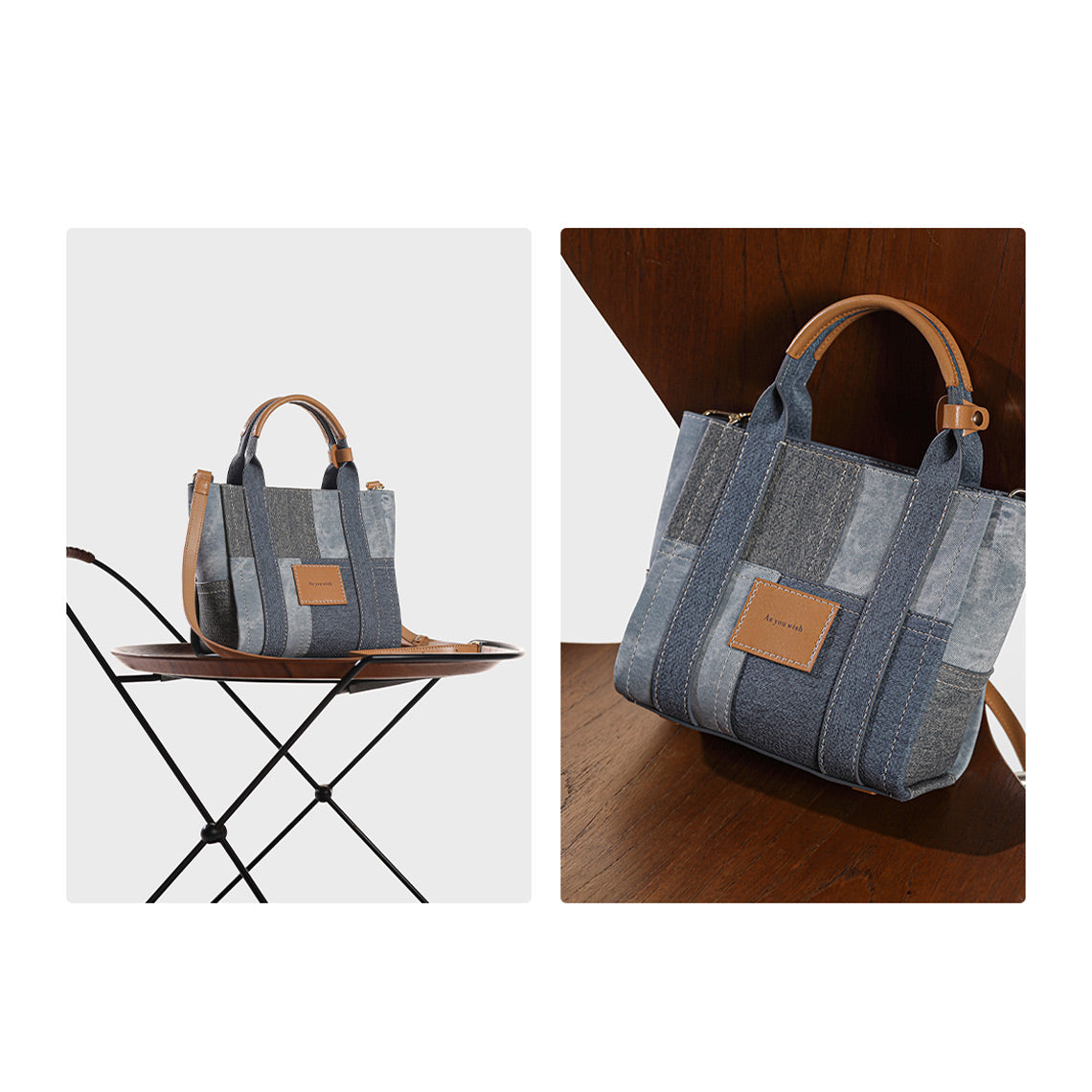 G8activist® Leather Contrast Denim Handbag DIY Kits - Image 8