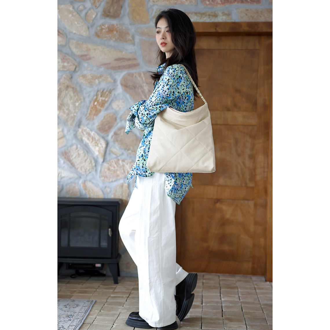 G8activist® Top Grain Leather Quilted Chain Tote Bag DIY Kit - Image 9