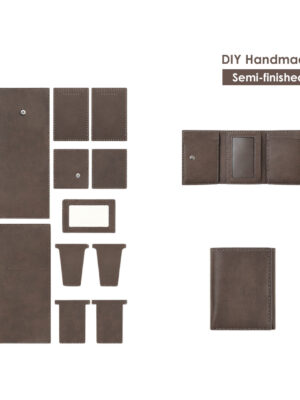 Diggsw® Top Grain Leather Buckle Trifold Wallet DIY Kits