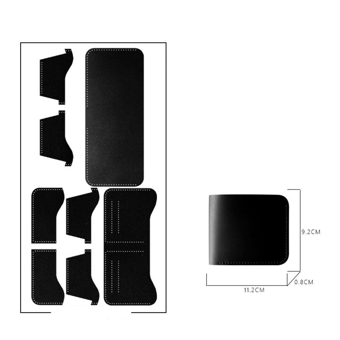 G8activist® Crazy Horse Leather Men Compact Wallet DIY Kits - Image 12