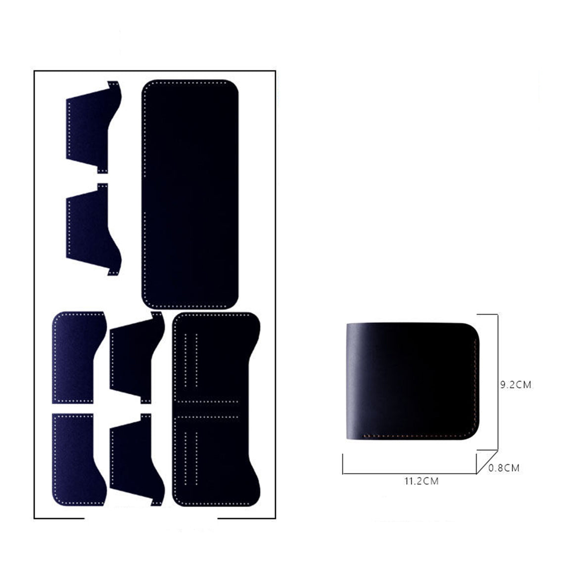 G8activist® Crazy Horse Leather Men Compact Wallet DIY Kits - Image 13