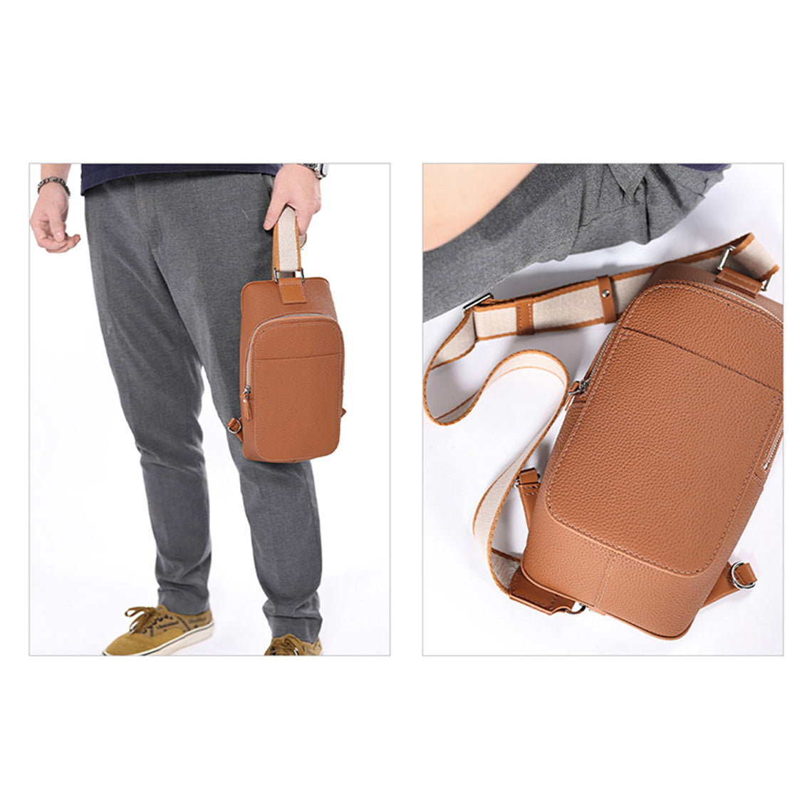 G8activist® Top Grain Leather Men Fanny Pack Waist Bag DIY Kit - Image 6