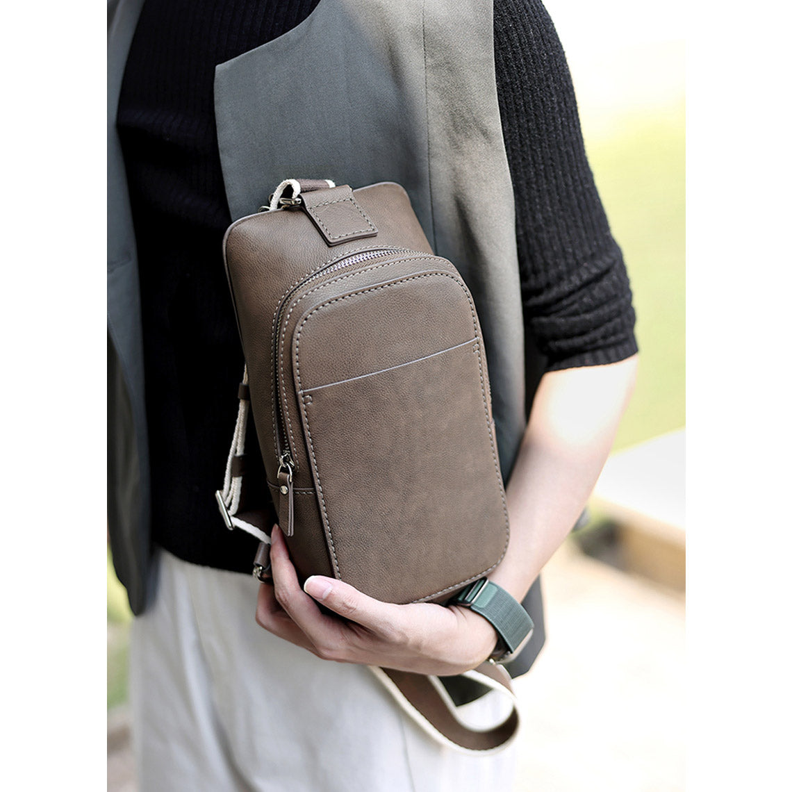 G8activist® Top Grain Leather Men Fanny Pack Waist Bag DIY Kit - Image 14