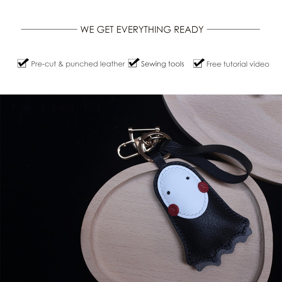 G8activist® Sheep Leather No Face Keychain DIY Kits - Image 4