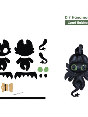 G8activist® Sheep Leather Dragon Keychain DIY Kits