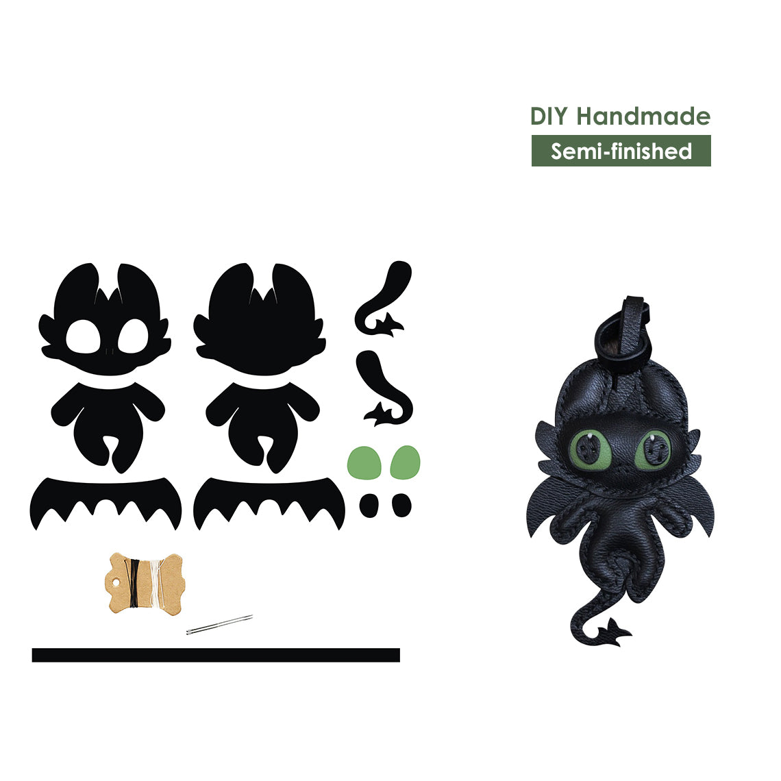 G8activist® Sheep Leather Dragon Keychain DIY Kits