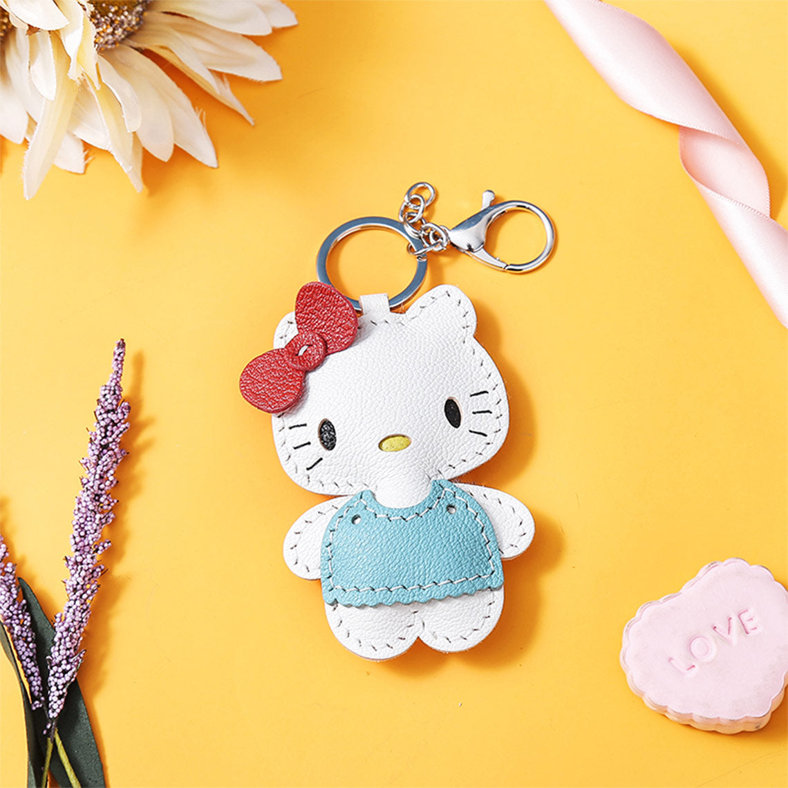 G8activist® Sheep Leather Little Kitty Keychain Charm DIY Kit - Image 2
