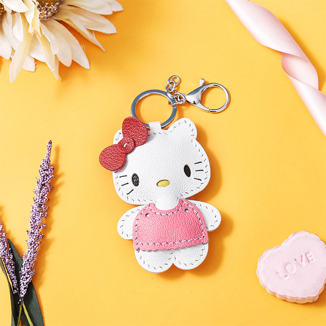 G8activist® Sheep Leather Little Kitty Keychain Charm DIY Kit - Image 3