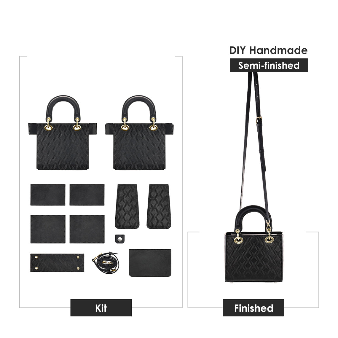 G8activist® Top Grain Leather Inspired Lady Handbag DIY Kit