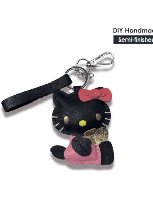 G8activist® Sheep Leather Loving Heart Kitty Keychain DIY Kit