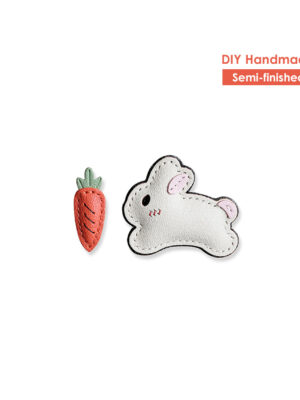 Diggsw® Leather New Bunny & Carrot Keychain DIY Kit