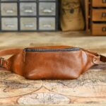 Vegetable Tanned Leather Men Fanny Pack Bag