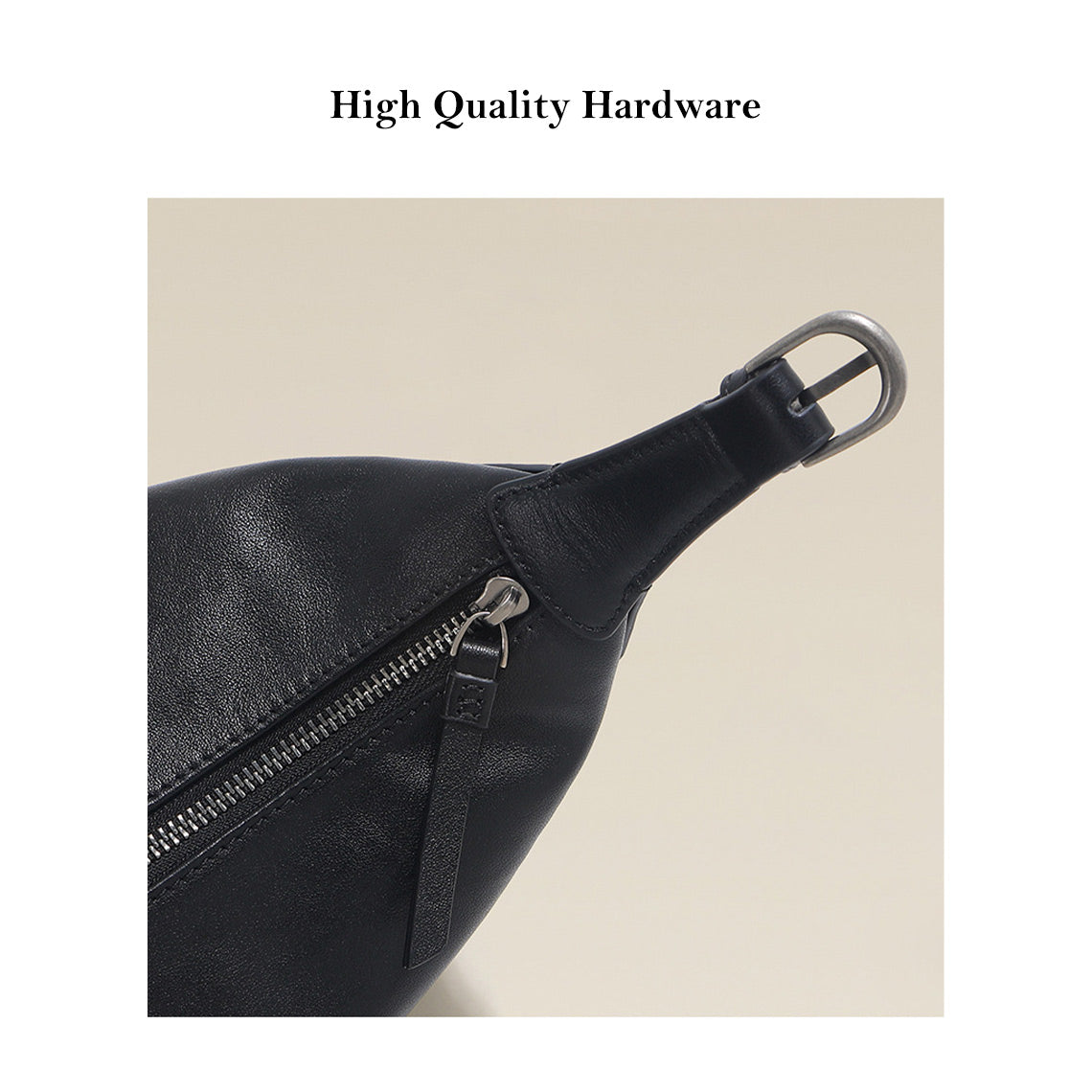 Vegetable Tanned Leather Minimalist Shoulder Bag - Image 5