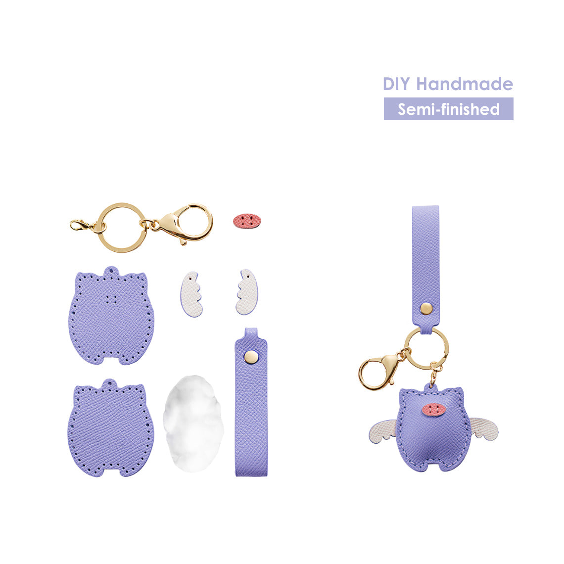 G8activist® Leather Flying Pig Keychain DIY Kit - Image 9