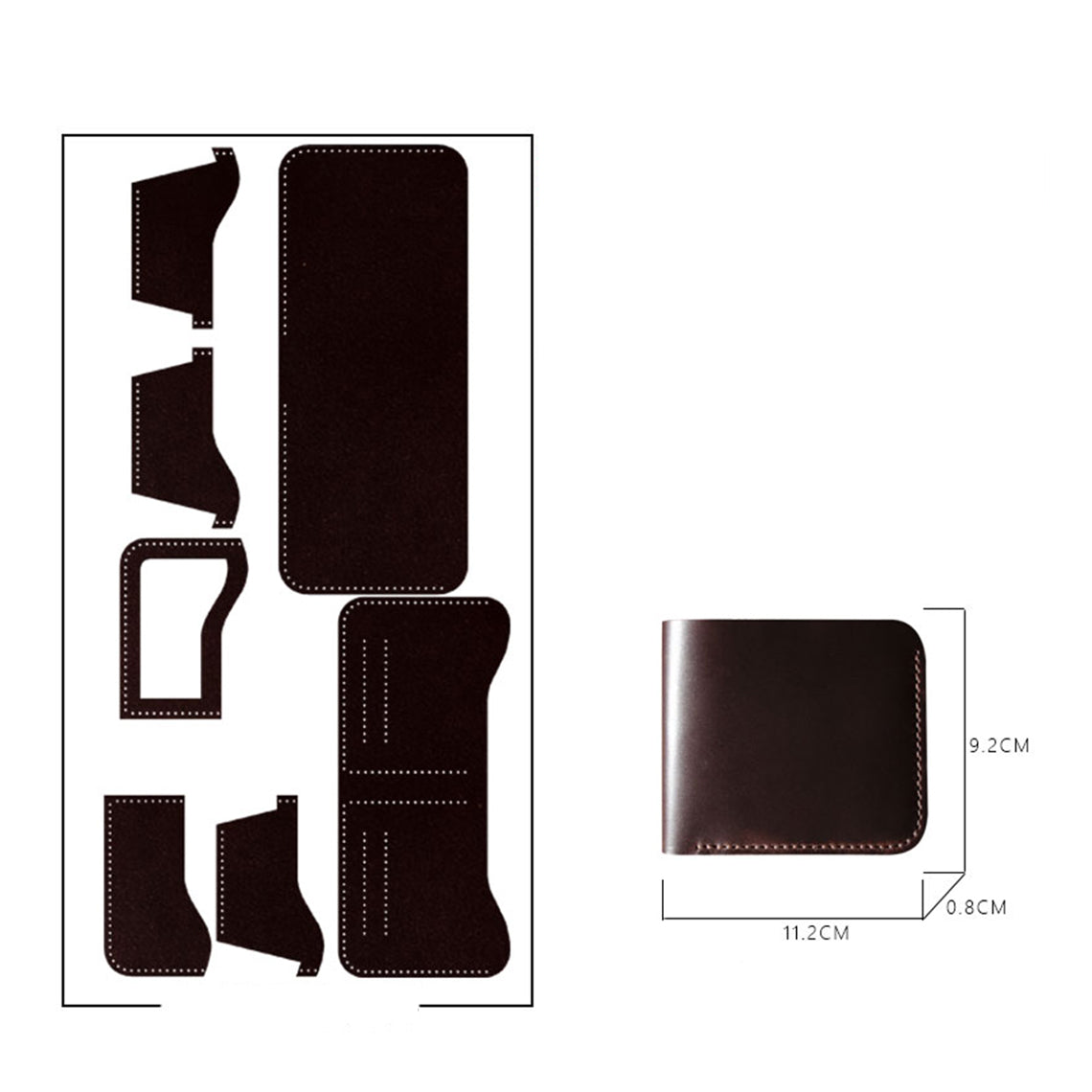 G8activist® Crazy Horse Leather Men Compact Wallet DIY Kits - Image 11