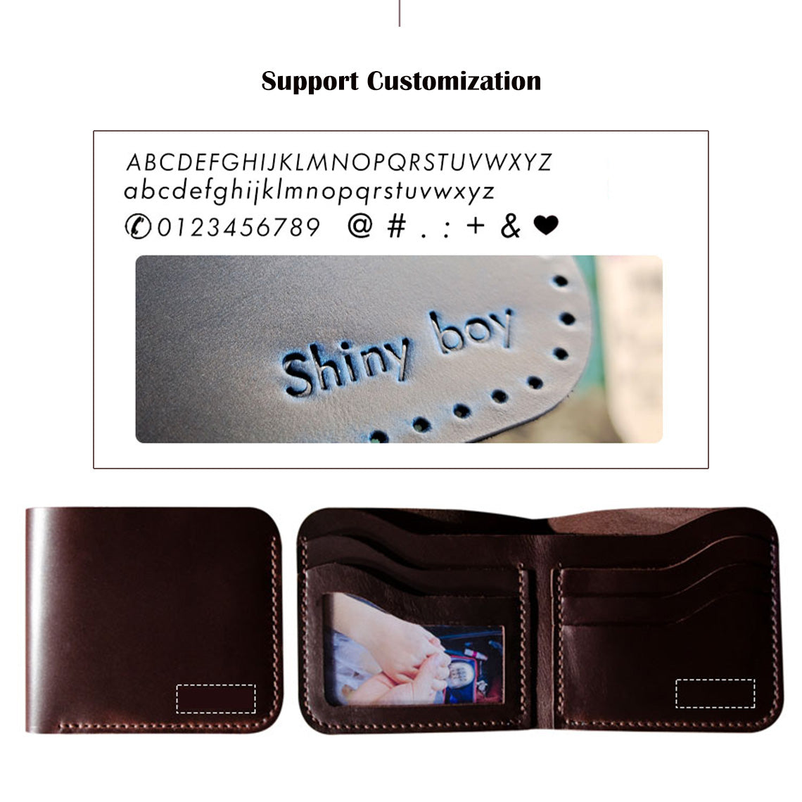 G8activist® Crazy Horse Leather Men Compact Wallet DIY Kits - Image 8