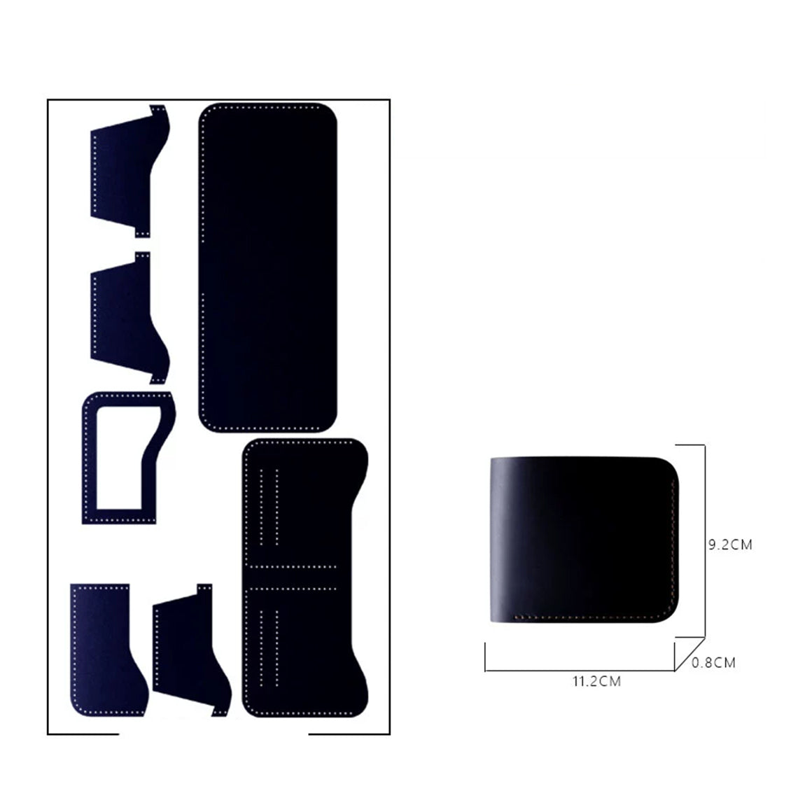 G8activist® Crazy Horse Leather Men Compact Wallet DIY Kits - Image 9