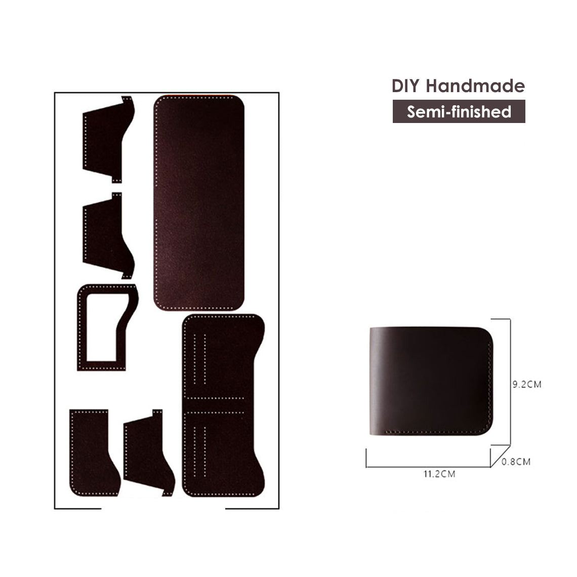 G8activist® Crazy Horse Leather Men Compact Wallet DIY Kits