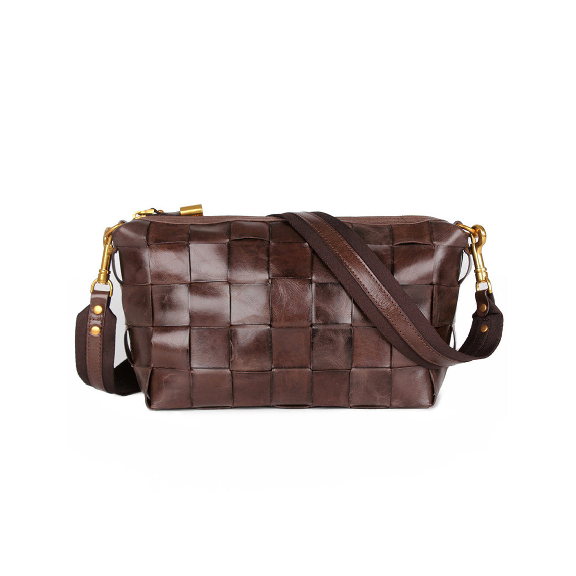 Vegetable Tanned Leather Classic Woven Bag - Image 8