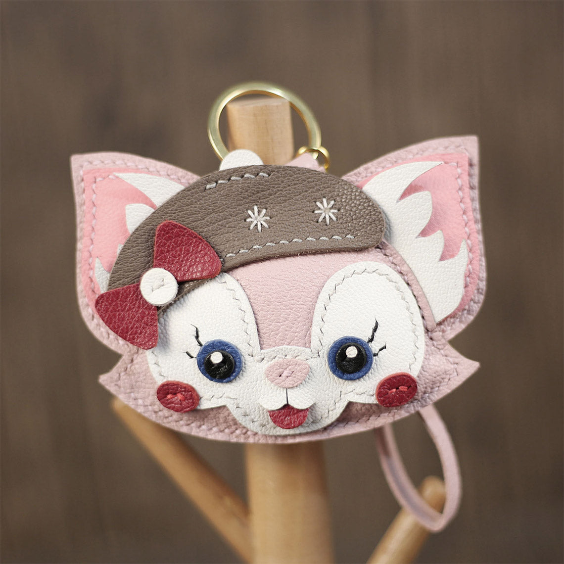 G8activist® Leather Pink Fox Keychain DIY Kit - Image 5