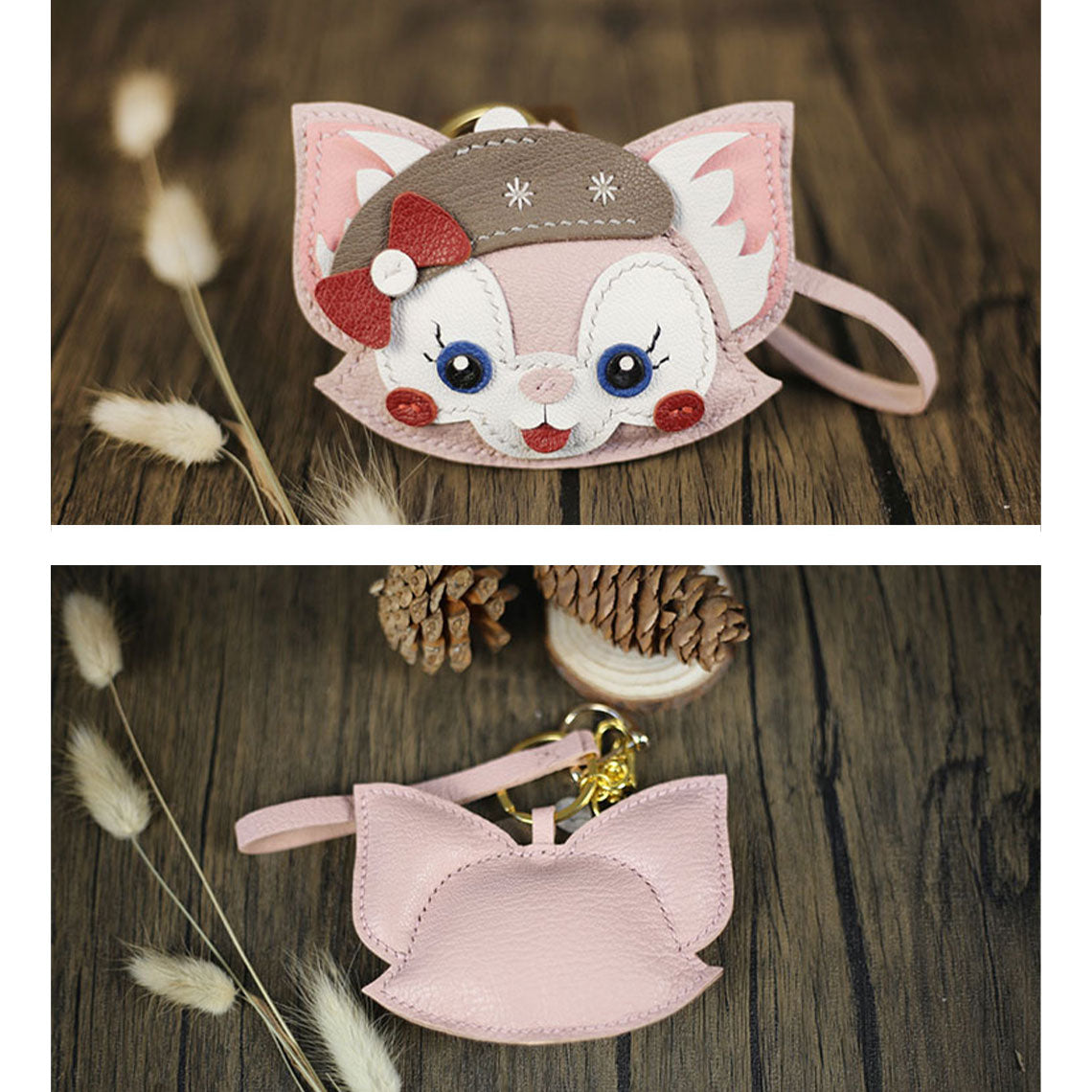 G8activist® Leather Pink Fox Keychain DIY Kit - Image 2