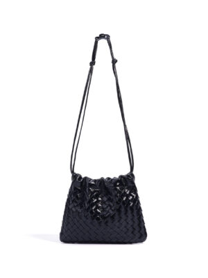 Sheep Leather Women Mini Woven Clutch