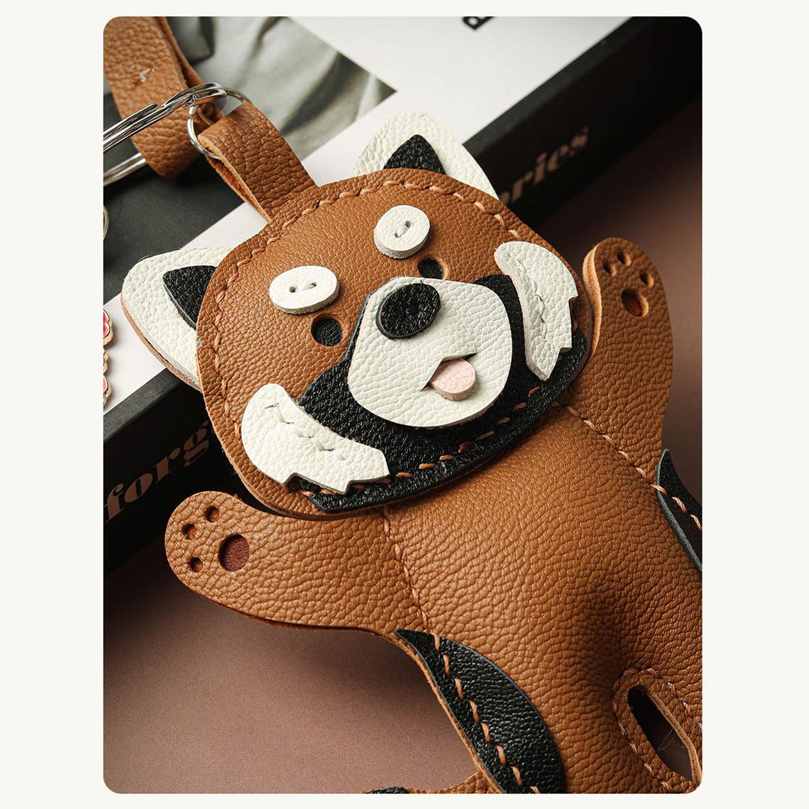 G8activist® Leather Raccoon Keychain Charm DIY Kit - Image 6