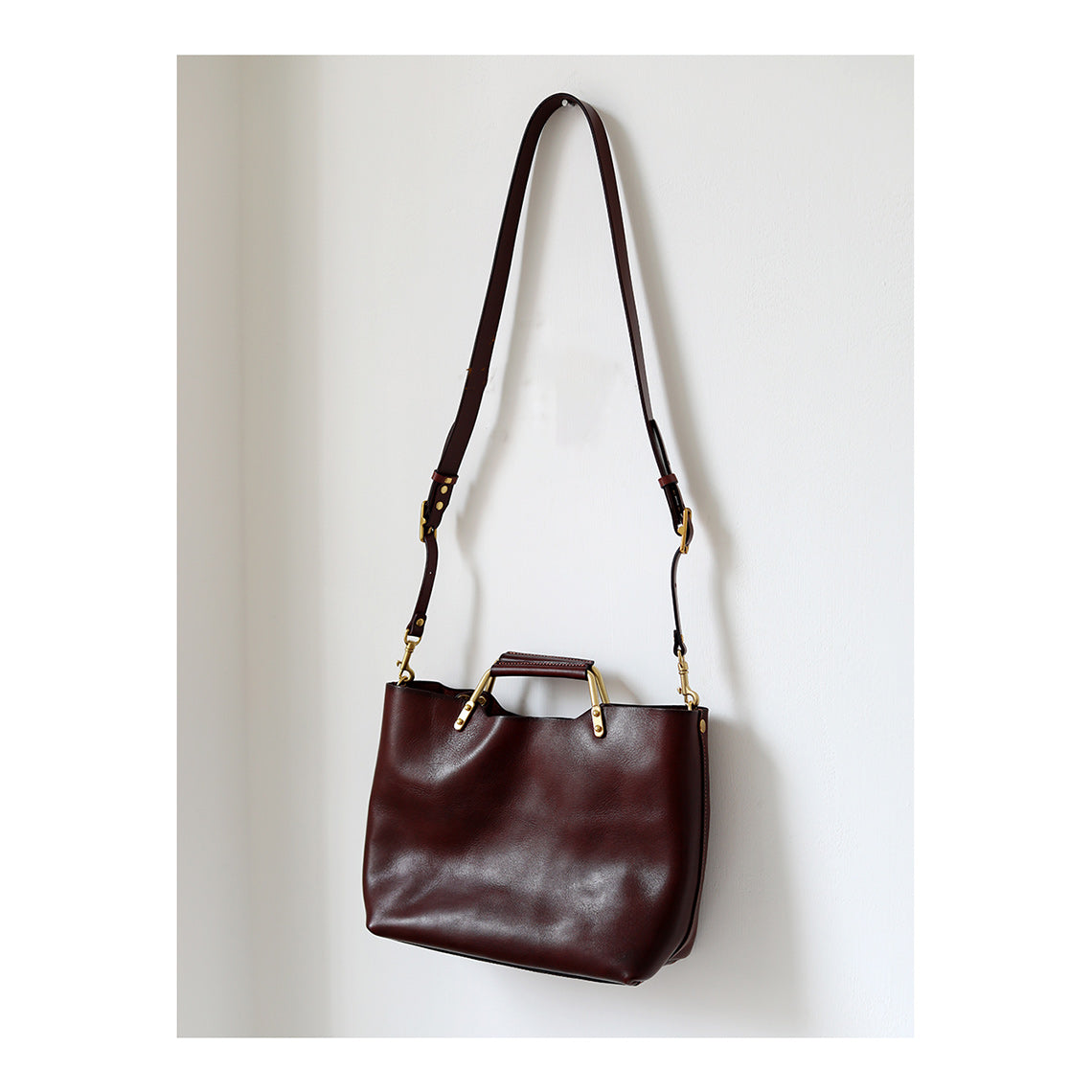 Vegetable Tanned Leather Vintage Tote Handbag - Image 7