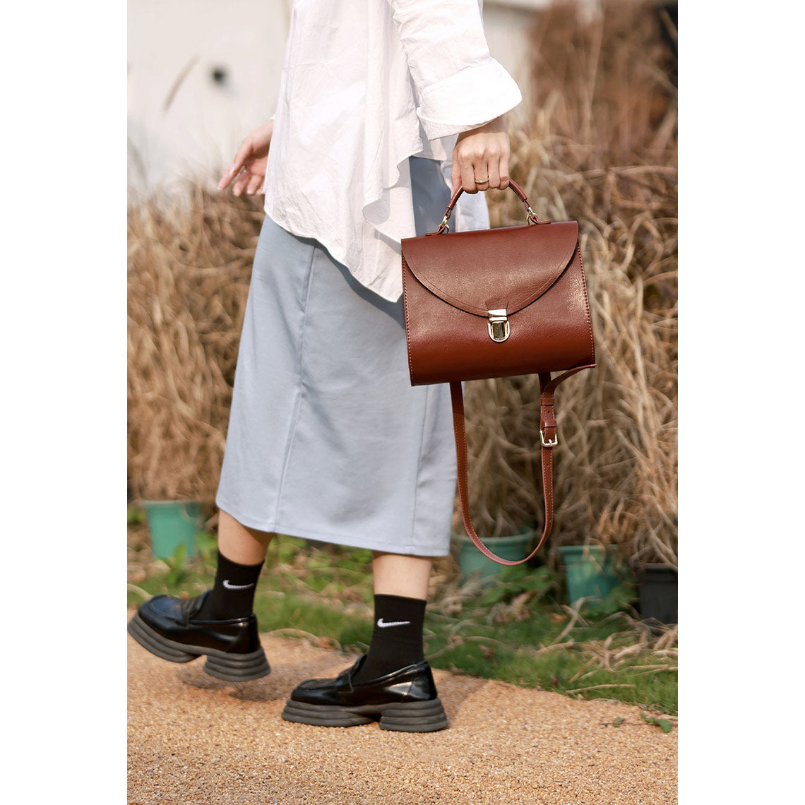 G8activist® Leather Vintage Top Handle Crossbody Bag DIY Kit | Price Drop at Checkout - Image 8