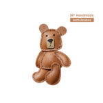G8activist® Leather Little Bear Keychain Pendant DIY Kit